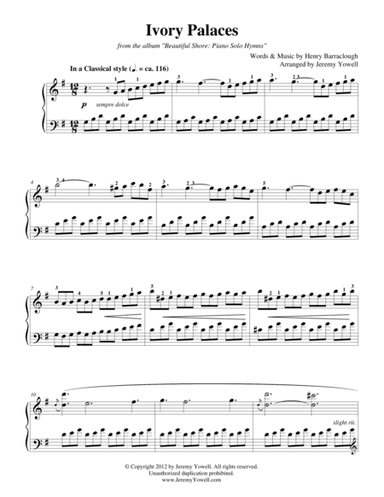 Ivory Palaces (arr. Jeremy Yowell)