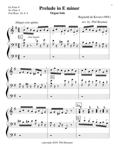 Prelude in Em - organ (arr. Phil Beaman)