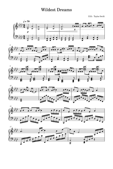 Wildest Dreams (arr. Taylor Swift)