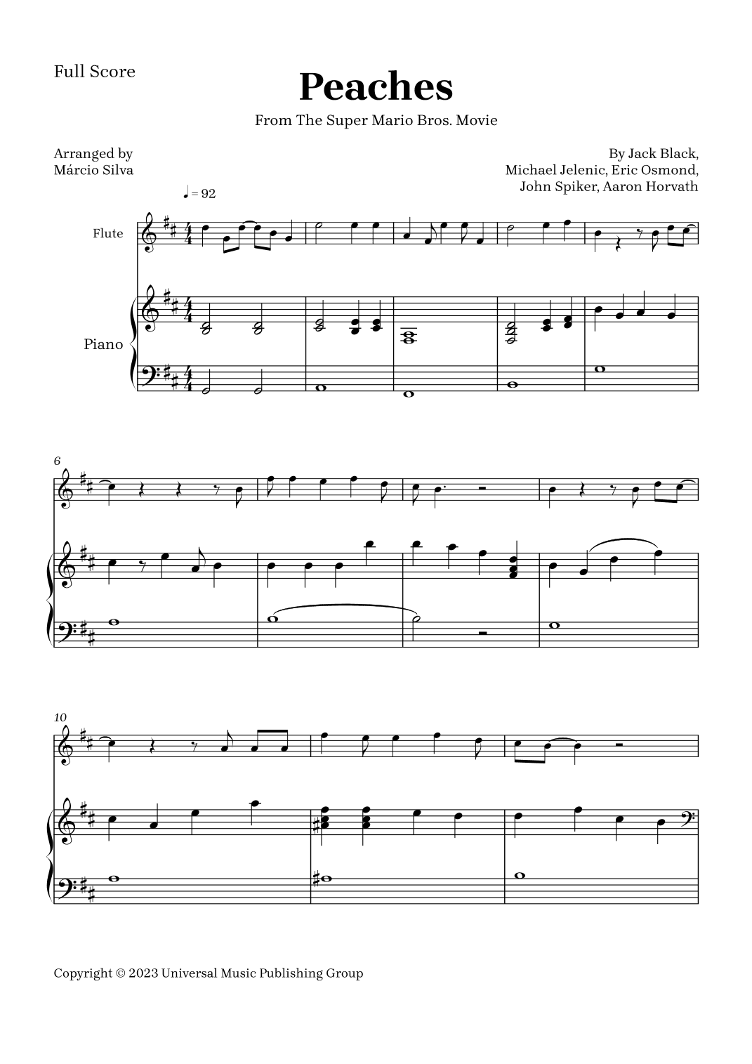 Peaches (arr. Márcio Silva)