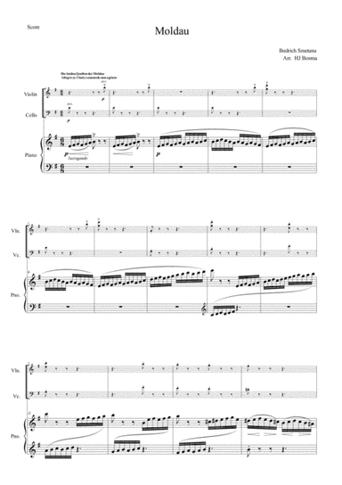 Smetana - Die Moldau for Pianotrio (arr. HJ Bosma)