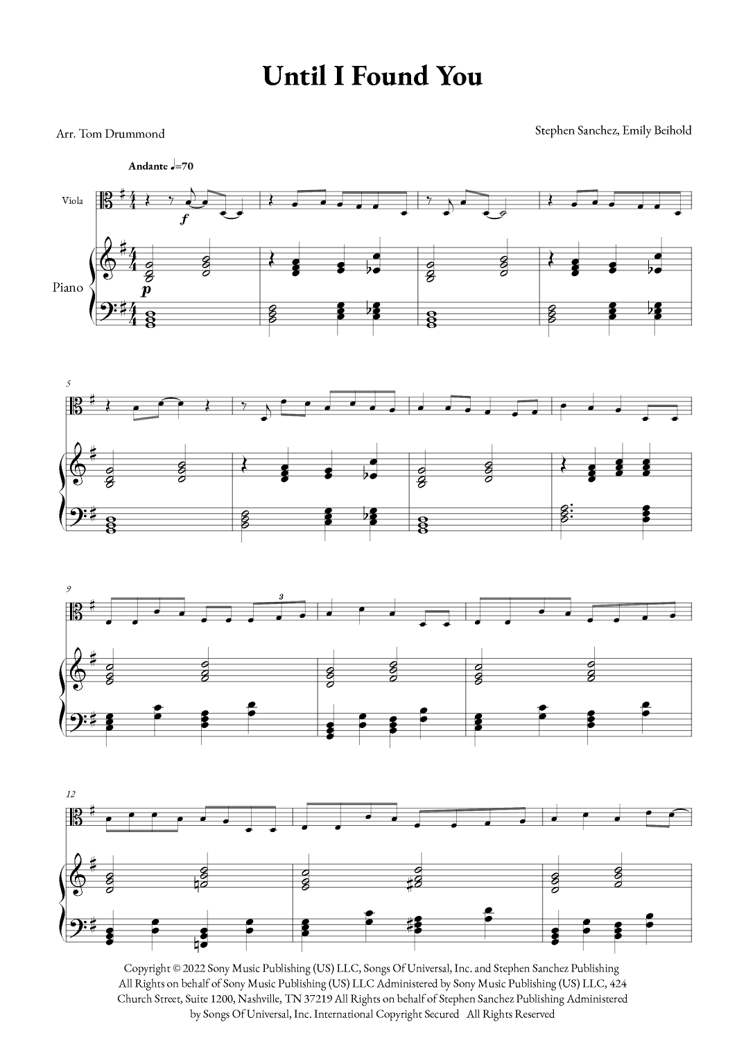 Until I Found You (arr. Tom Drummond)