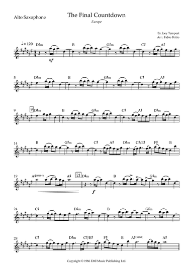 Final Countdown (arr. Fabio Britto)