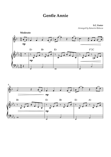 Gentle Annie (arr. Kaiserin Rebecca)