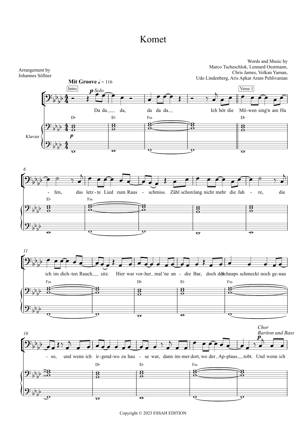 Komet (arr. Johannes Soellner)