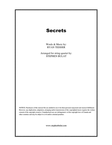 Secrets (arr. Stephen Bulat)