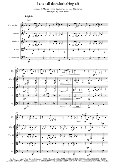 Let's Call The Whole Thing Off (arr. Alex Tinlin)