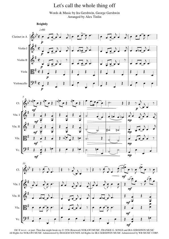 Let's Call The Whole Thing Off (arr. Alex Tinlin)