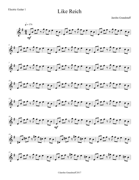 Like Reich (Electric Guitar 1)