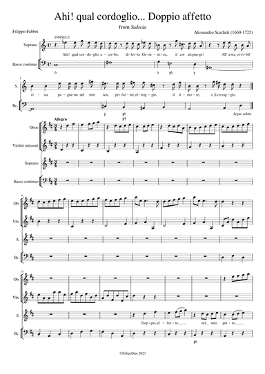 Doppio affetto nel mio petto (arr. Early Music Scores)