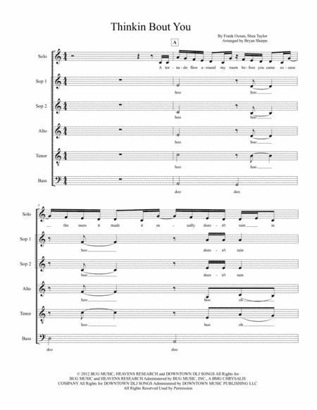 Thinkin' 'bout You (arr. Bryan Sharpe)