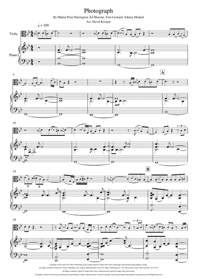 Photograph (arr. David Kocijan)