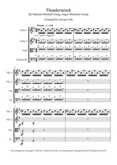 Thunderstruck (arr. Georgia Vale)
