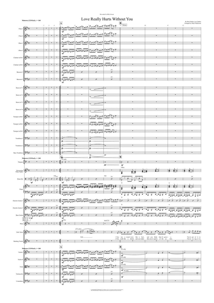 Love Really Hurts Without You (arr. Daryl McKenzie)