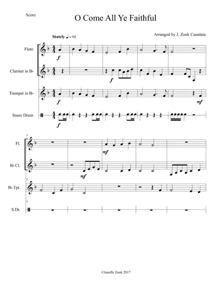 O Come All Ye Faithful (arr. JC Publishing)