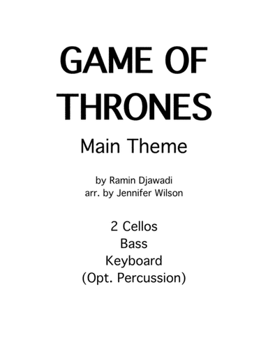 Game Of Thrones (arr. Jennifer Wilson)