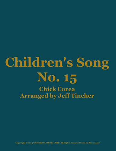 Children's Song No. 15 (arr. Jeff Tincher)