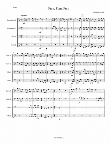 Fum, Fum, Fum (arr. Tim Olt)