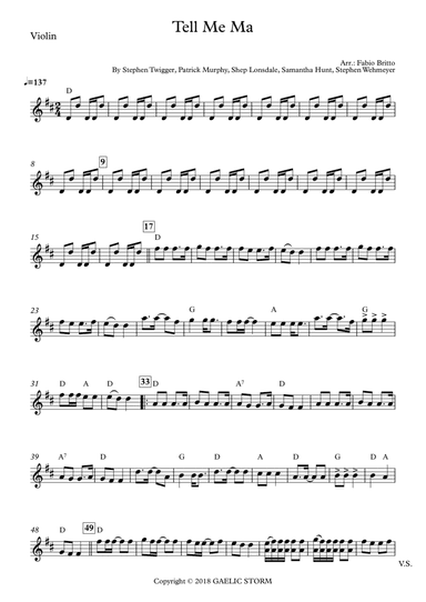 Tell Me Ma (arr. Fabio Britto)
