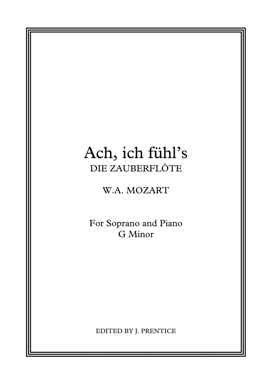 Ach, ich fühl's - Die Zauberflöte (G Minor) (arr. Jonathan Prentice)
