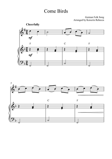 Come Birds (arr. Kaiserin Rebecca)