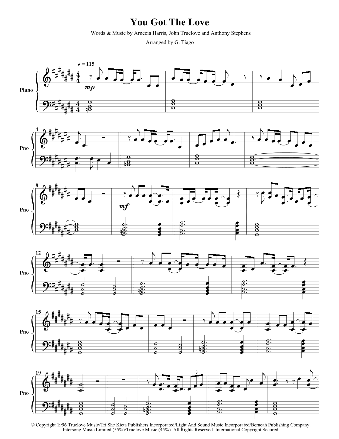 You Got The Love (arr. G. Tiago)