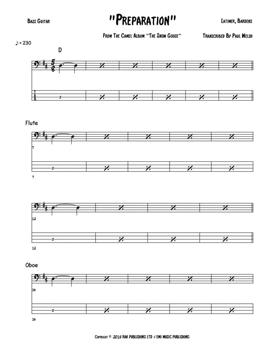 Preparation (arr. Accubass)