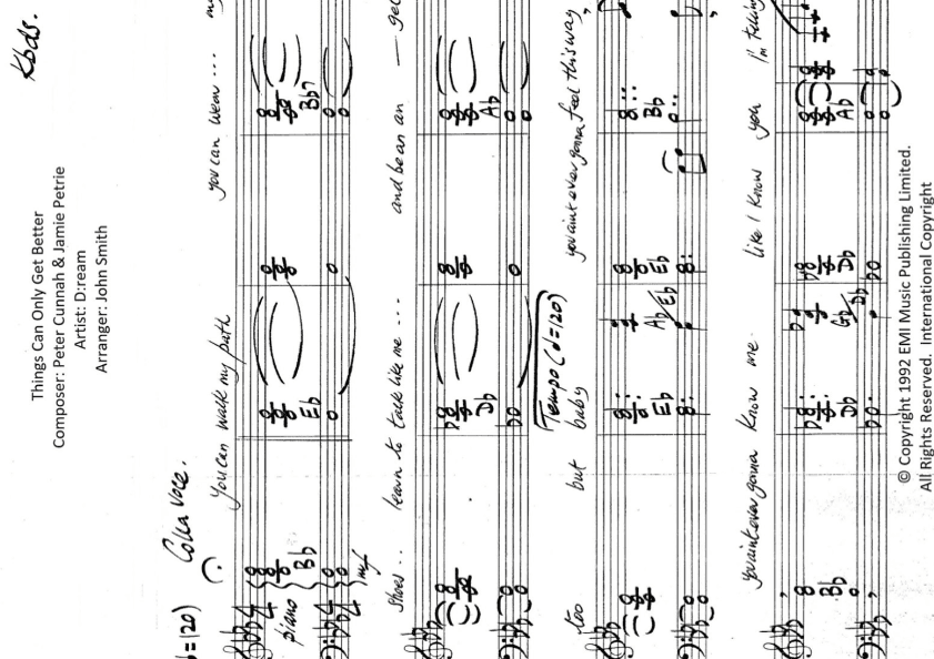 Things Can Only Get Better (arr. John Smith)