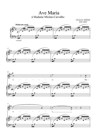 Ave Maria (Bach / Gounod) for Voice and Piano (arr. Charies Gounod)
