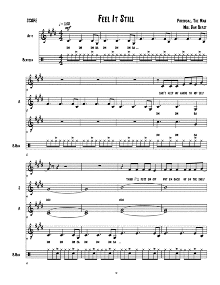 Feel It Still (arr. William Brimer/AKA Will Dah Beast)