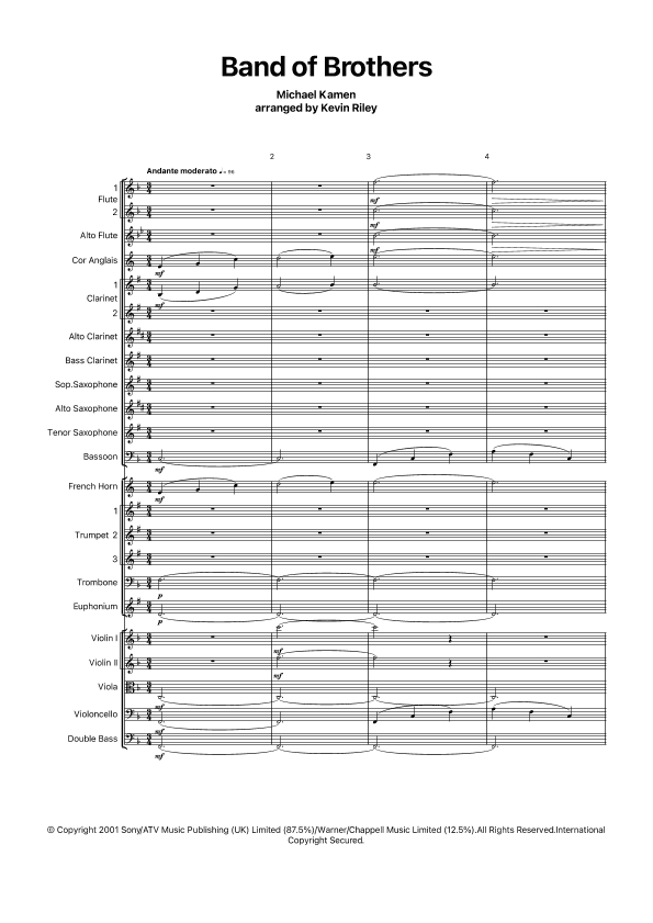 Band Of Brothers - Main Title (arr. Kevin Riley)