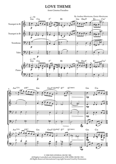 Love Theme (tema D'amore) (arr. Karen Gueiros)