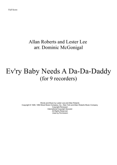 Ev'ry Baby Needs A Da-da-daddy (arr. Dominic McGonigal)