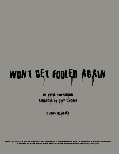 Won't Get Fooled Again (arr. Jeff Tincher)