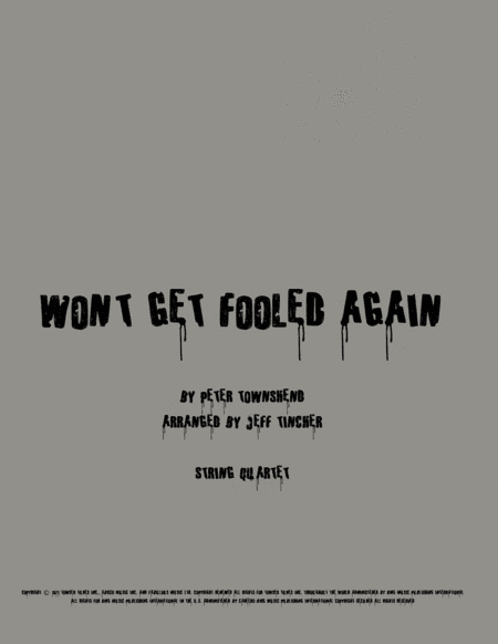 Won't Get Fooled Again (arr. Jeff Tincher)