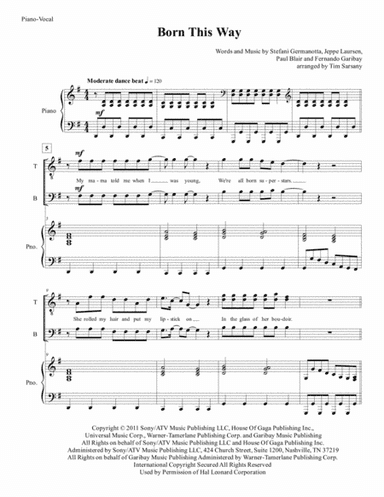 Born This Way (arr. Tim Sarsany)