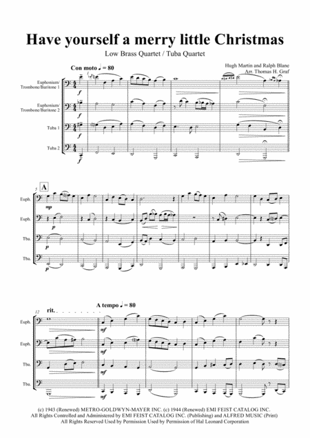 Have Yourself A Merry Little Christmas  from MEET ME IN ST. LOUIS (arr. Thomas H. Graf)