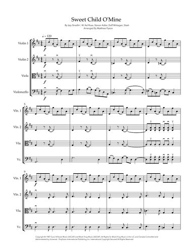 Sweet Child O' Mine (arr. Matthew pyeon)