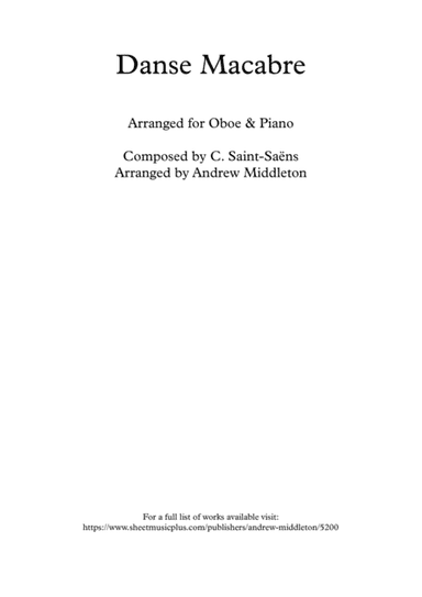 Danse Macabre arranged for Clarinet in B flat & Piano (arr. Andrew Middleton)