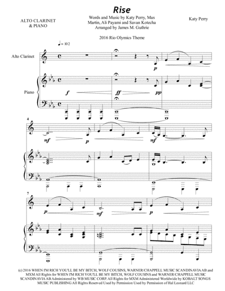 Rise (arr. James M. Guthrie, ASCAP)