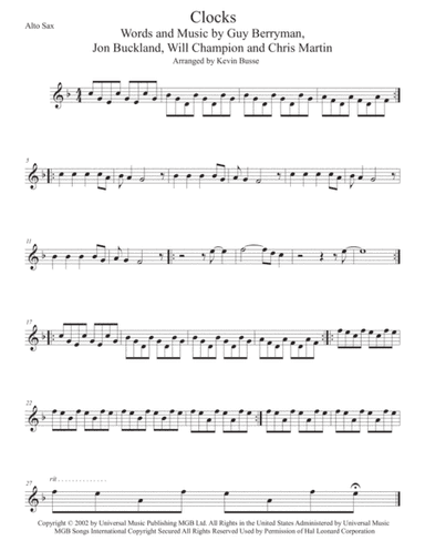 Clocks (arr. Kevin Busse)