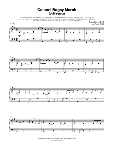 Colonel Bogey March (chill remix) (arr. Anne Britt)