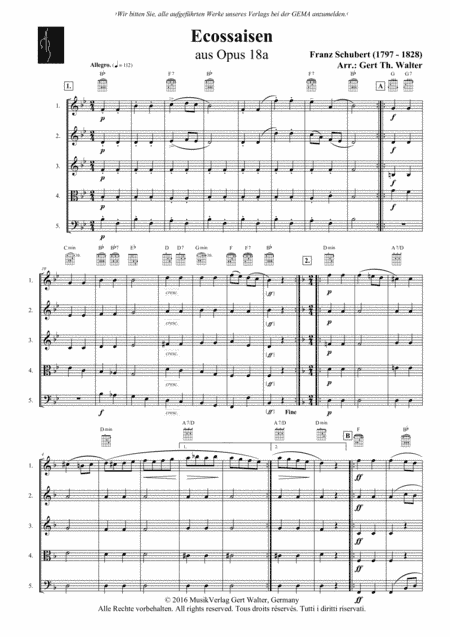 Ecossaisen (arr. Gert Th. Walter)