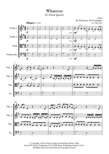Whatever (arr. Tim Cais)