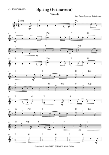 Spring (The Four Seasons - Vivaldi) (arr. Fabio Eduardo de Oliveira)