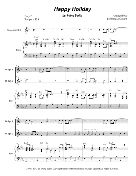 Happy Holiday (arr. Stephen DeCesare)