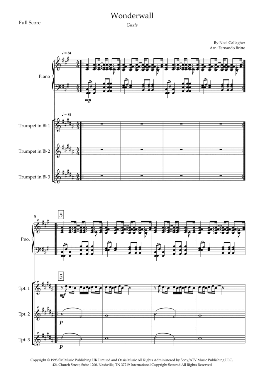 Wonderwall (arr. Fernando Britto)
