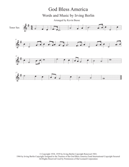 God Bless America (arr. Kevin Busse)