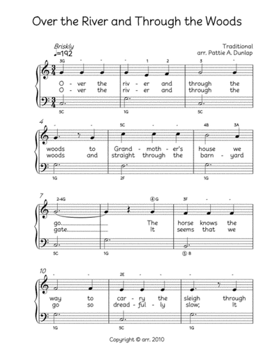 Over the River and Through the Woods (arr. Pattie A. Dunlap)