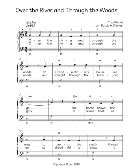 Over the River and Through the Woods (arr. Pattie A. Dunlap)